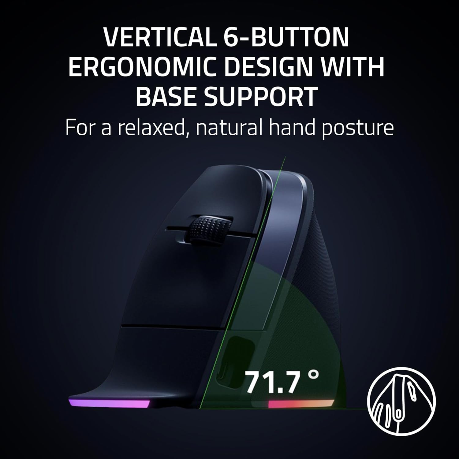 Razer Pro Click V2 Vertical Wireless Mouse