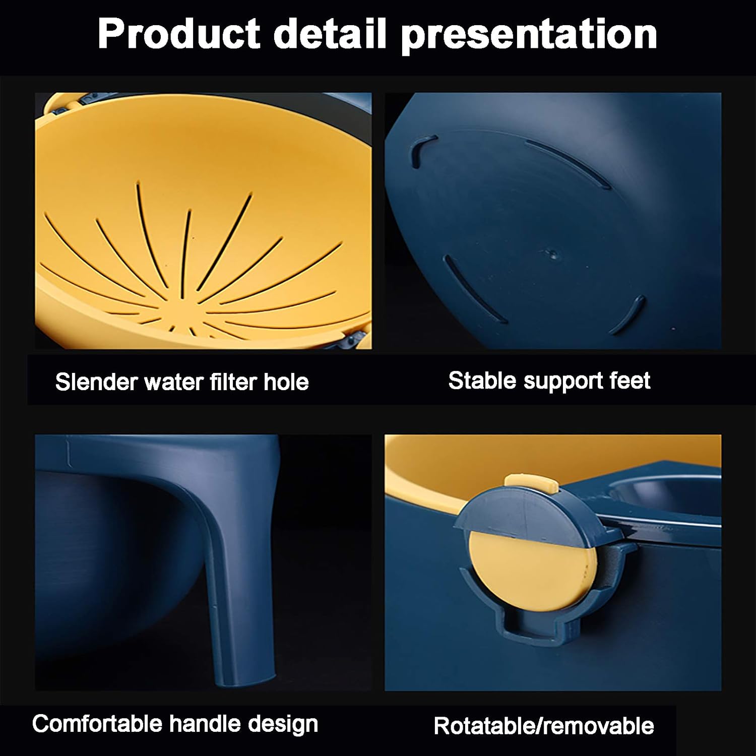 Mandolin Slicer Peeler for Garlic Cabbage Carrot Tomato Fruit Salad Kitchen Vegetable Chopper with Container Multifunctional Onion Mincer Chopper Dicer Manual Cutter Food Chopper-Blue 27.5 x 12 x 18