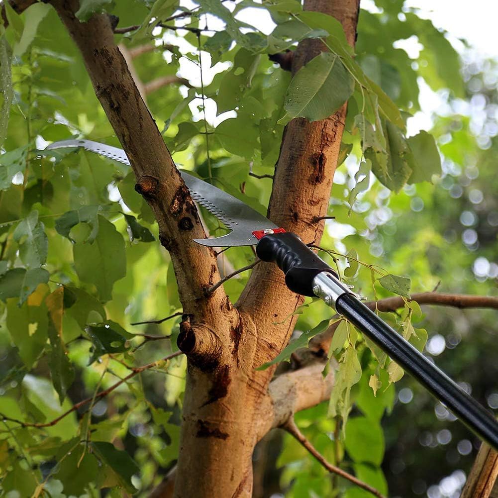 AASONS Pruning Saw With Pole Fixing Slot | Curved Blade Hand Saw | Professional Tree Saw With Hook Rust Resistance Sharp Teeth Blades | With Rubber Grip Handle Long Reach Tree Branch Cutter 23inch - Image 7 thumbnail
