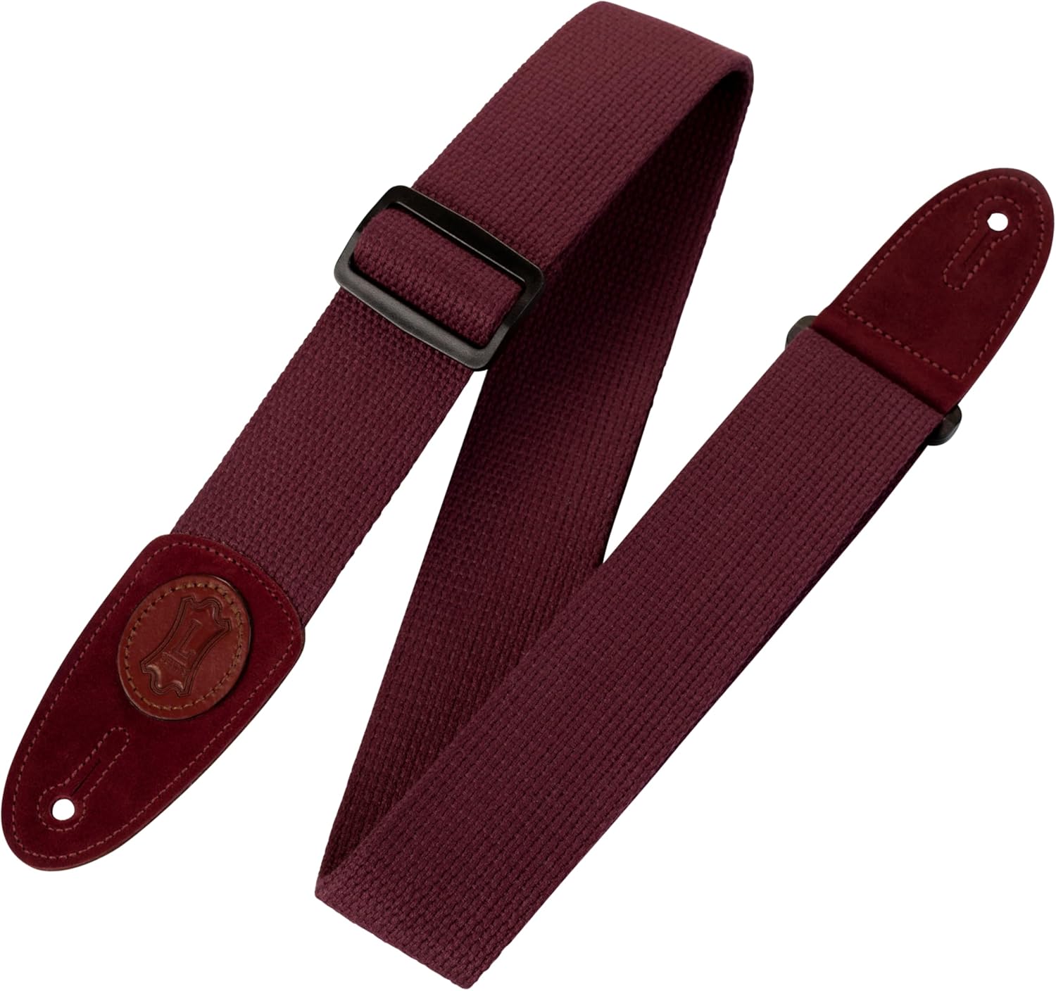 Levy's Leathers Signature Cotton Series 2" Guitar Strap with Tri-Glide Adjustment, Burgundy (MSSC8-BRG)