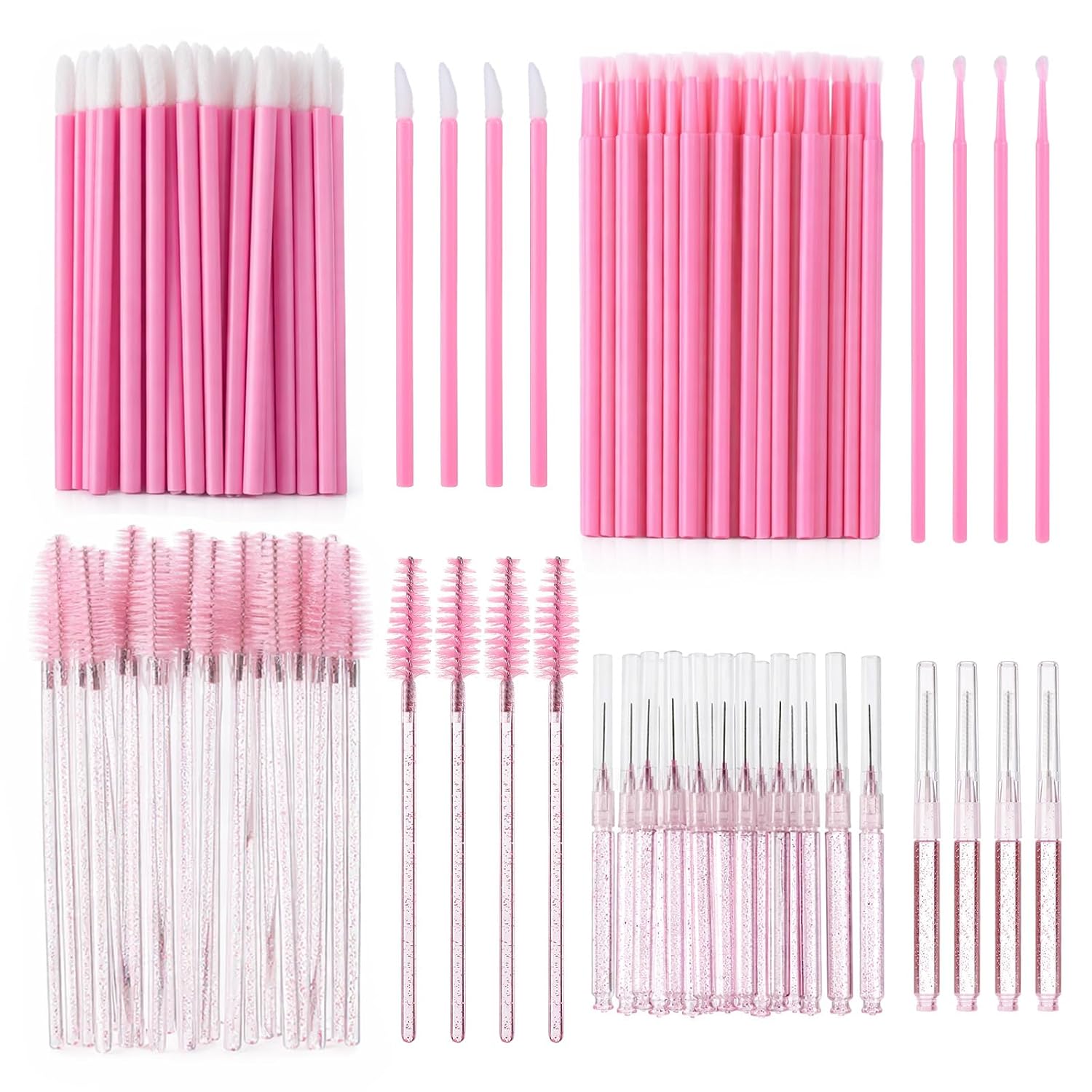 230 Pcs Micro Eyebrow Lash Spoolies Set - Eyelash Extension Supplies