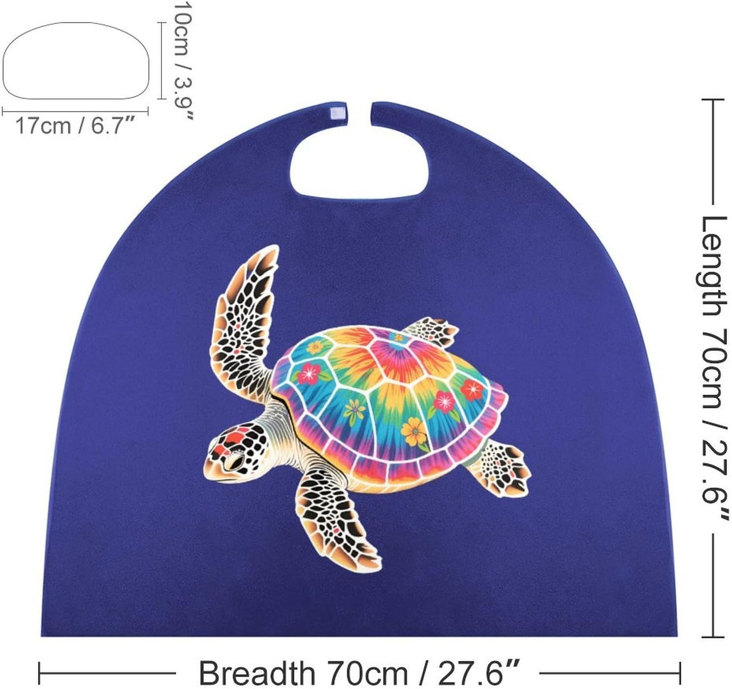 Hawaiian Sea Turtle Tiedye Funny Cape Cloak Cosplay Halloween Party Shawl Costume Accessories for Men Women
