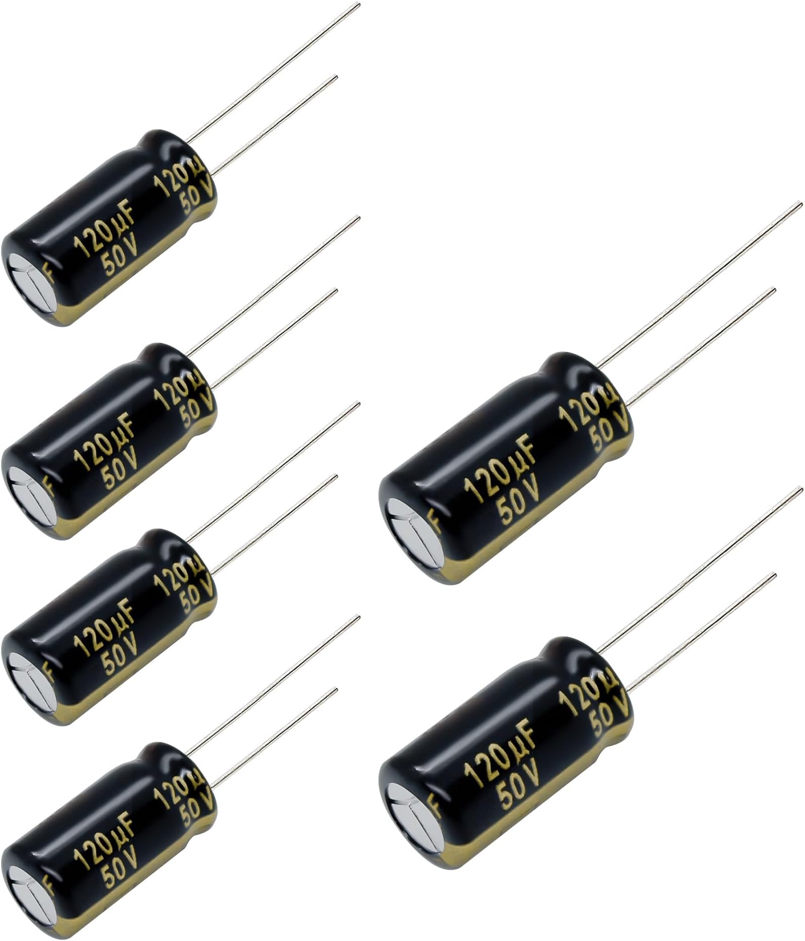 Replacement for 6 pcs Panasonic FM Series Capacitors 50V 120uf Low ESR Impedance 105°C