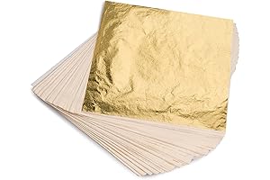 KraftiSky Gold Leaf Sheets - 100 Gold Foil Sheets | Versatile Artistic...