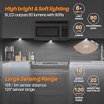 STAR-SPANGLED 6 Pack 2.8” Motion Sensor Lights Indoor AAA Battery Operated, Stick on LED Puck Light for Stairs, Under Cabinet, Closet, Cool White