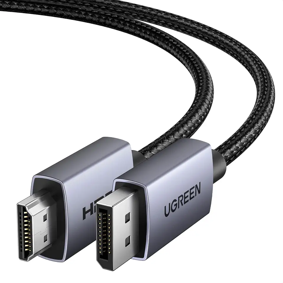 UGREEN 4K DisplayPort to HDMI Cable 4K@30Hz Compatible for Desktop/PC 2M