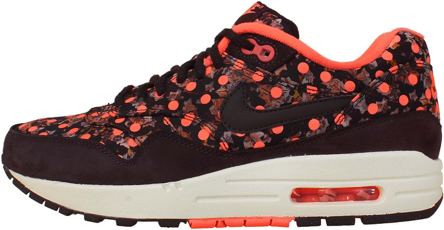 NIKE Air Max 1 LIB QS Womens Running Shoes 540855-600 Deep Burgundy Bright Mango 8 M US