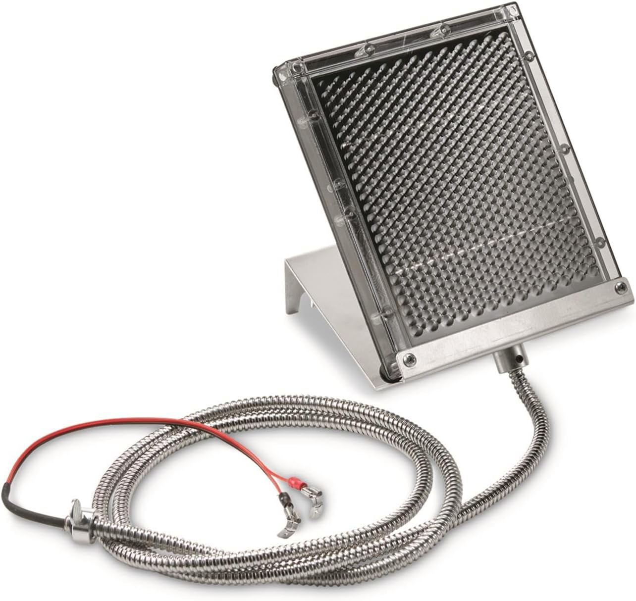 BOSS Buck 12V Solar Panel/Universal Versatile Durable Pre-Assembled Battery Charger for Deer Feeder/Mounting Bracket, Hardware & Wire Guard Included,Black