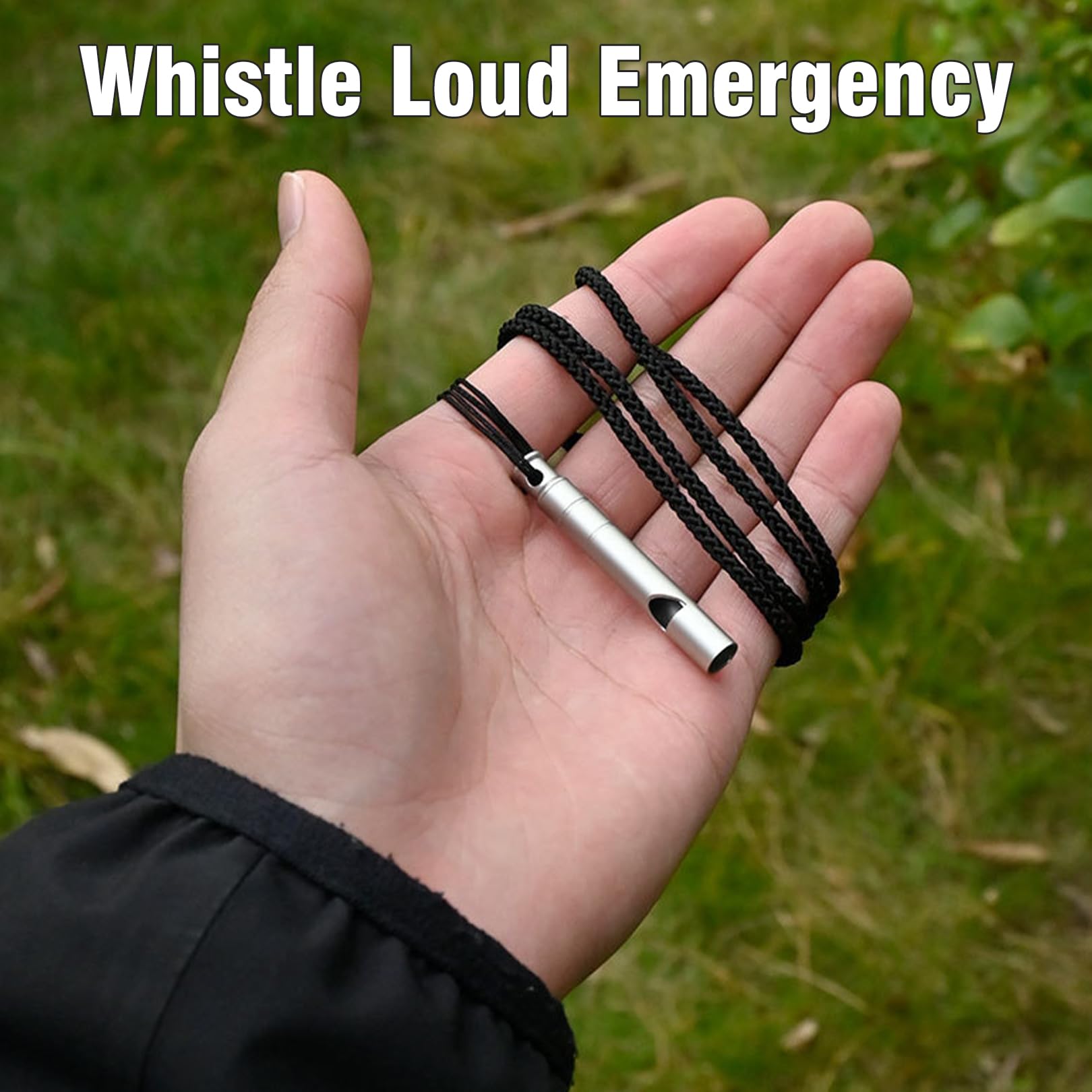 2 Stück Trillerpfeife Laut Notfall,Whistle,Notfallpfeife,Signalpfeife,Titanlegierung Material,120 dB Hohe Lautstärke,Geeignet Für Outdoor-Camping,Überleben,Wandern In Der Wildnis Und Andere Notfälle