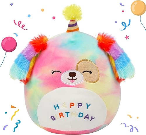 Miniatura 7 de Easfan Almohada de felpa gigante de 21 pulgadas para perro, diseño de arco iris, suave juguete de peluche para cachorro, lindo animal de peluche