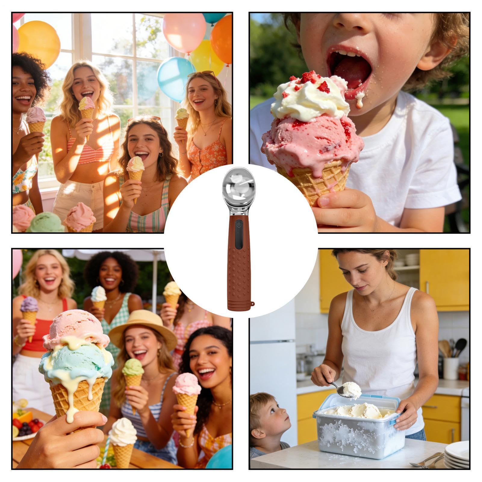 per Riscaldabile Accessorio da Cucina Ricaricabile | Porzionatore riscaldato per cupcake, desserti, pasticceria, frutta, casa, dormitorio, buffet