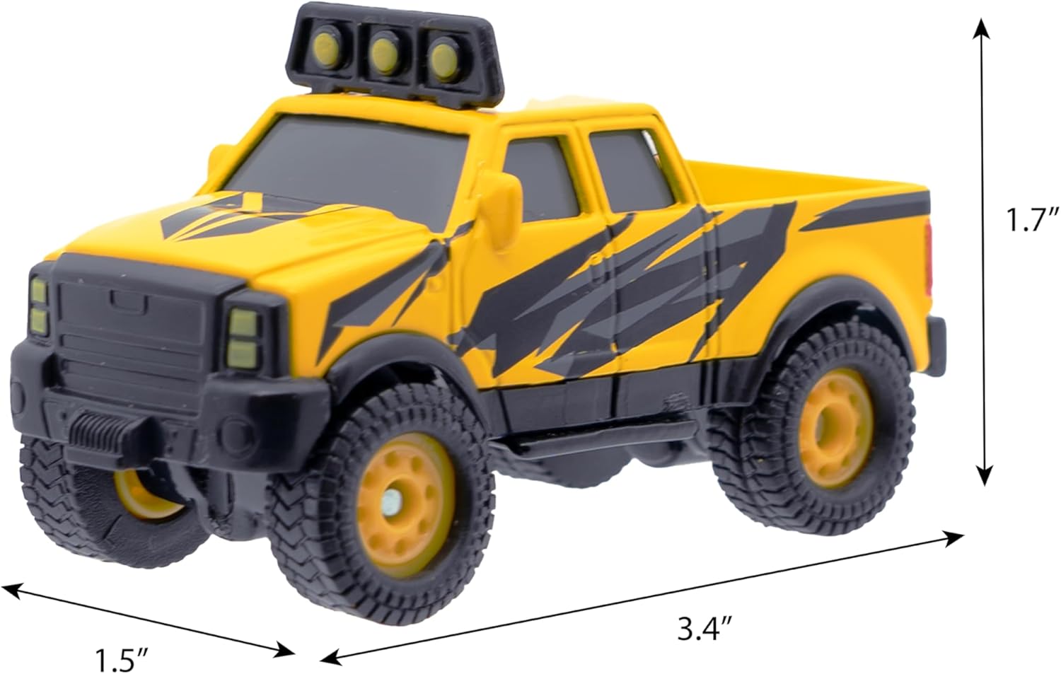 Mighty Fleet Diecast 3-Pack, Pick-Up Truck, SUV, and Off-Road Truck, Durable 3” Diecast Vehicles for Kids Ages 3+
