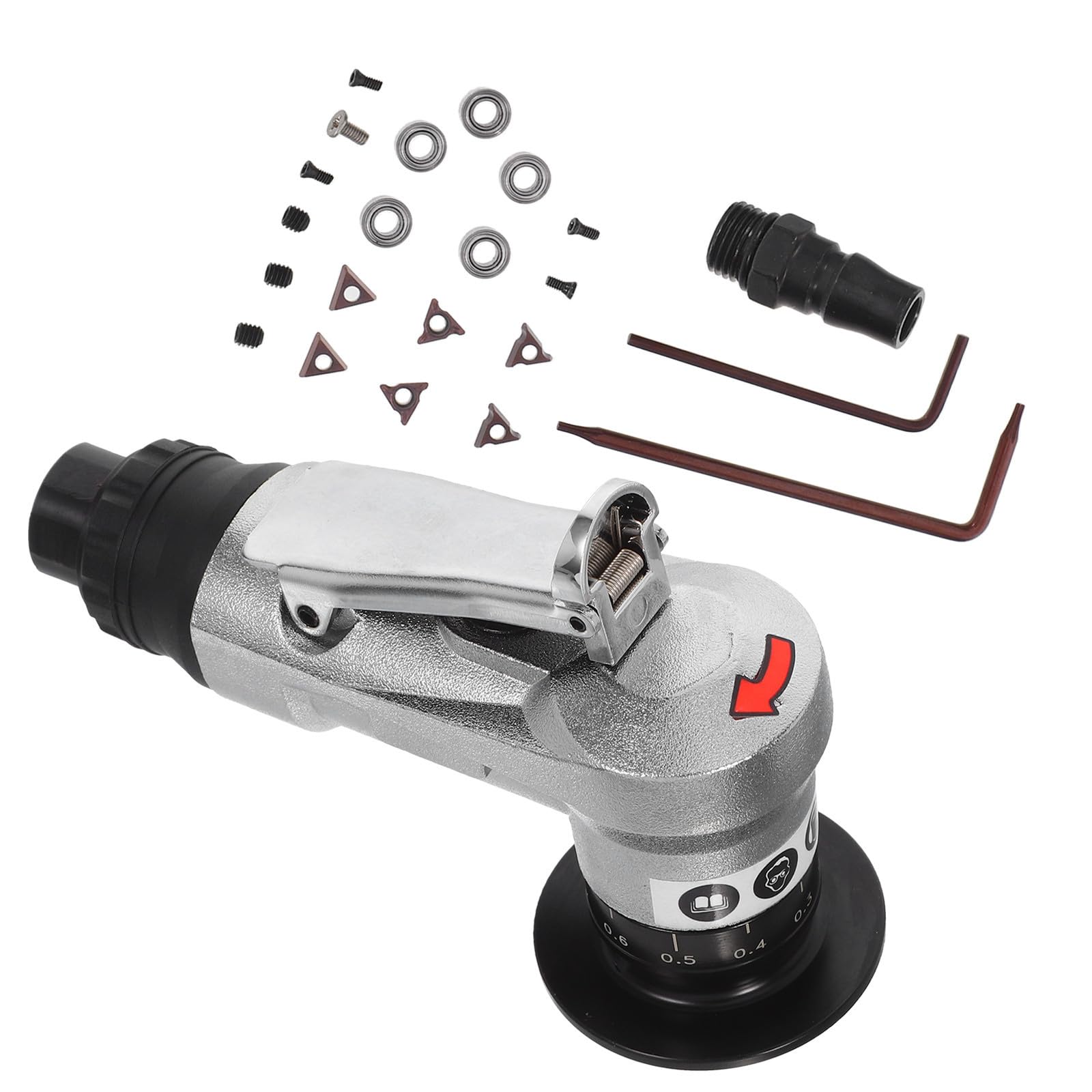 1satz Pneumatisches Druckluft anfaswerkzeug Mini Metall entgratmaschine für Edelstahl Aluminium Rohrbearbeitung mit Klingen und Kugellager für Präzises Kantenfasen