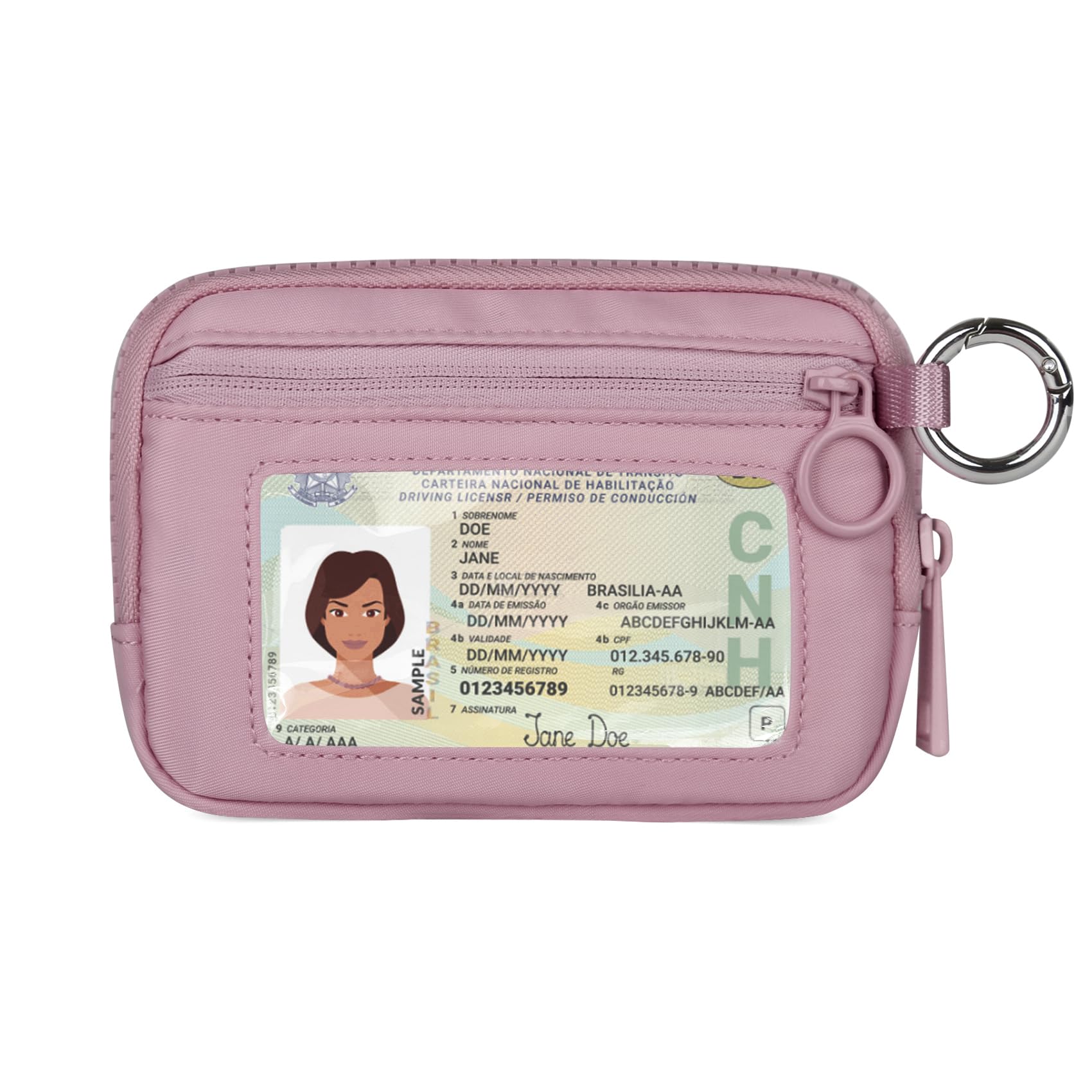 The Iris Wallet Zipper Mini Coin Purse Keychain ID Holder Wallet
