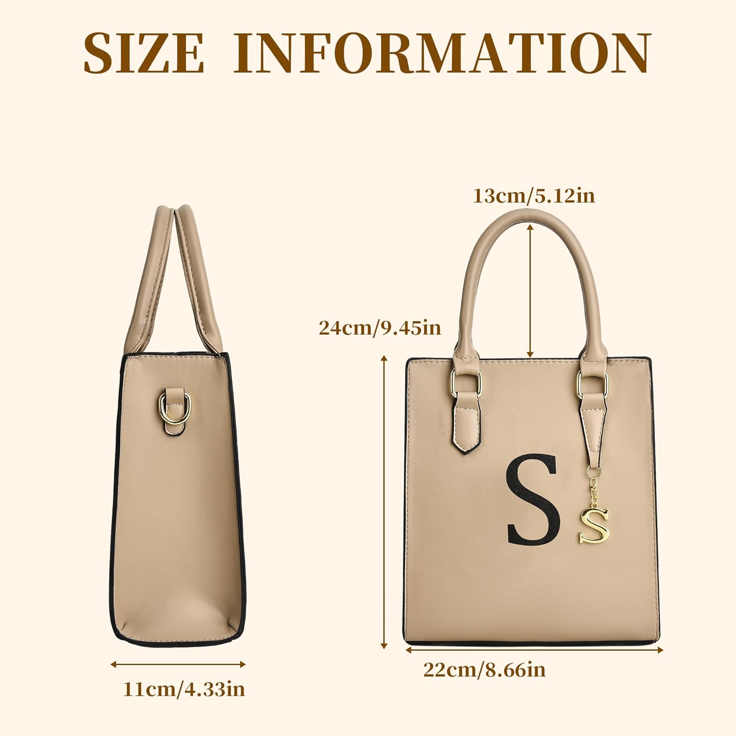 I IHAYNER Women Tote Bags Trendy Personalized Initial Shoulder Bag Top Handle Satchel Purse for Women Crossbody Hobo Handbags