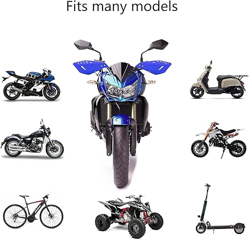 Miniatura 4 de Protectores de mano universales para motocicleta, 78 pulgadas, 0.866 in, para ATV, motocross, scooter, protector de mango (azul)