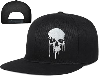 Embroidery Snapback Hats for Men Embroidered Flat Bill Brim Hats for Men