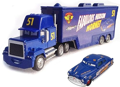 Flmenunu Juguete de coche de película 155 The King & Chick Hicks & Mack Truck Uncle Diecast Vehicle Toys Set