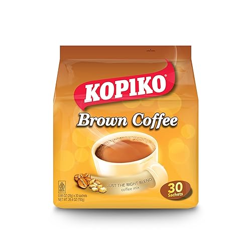 Kopiko Instantáneo 3 en 1 café oscuro 30 paquetesbolsa 265 onzas