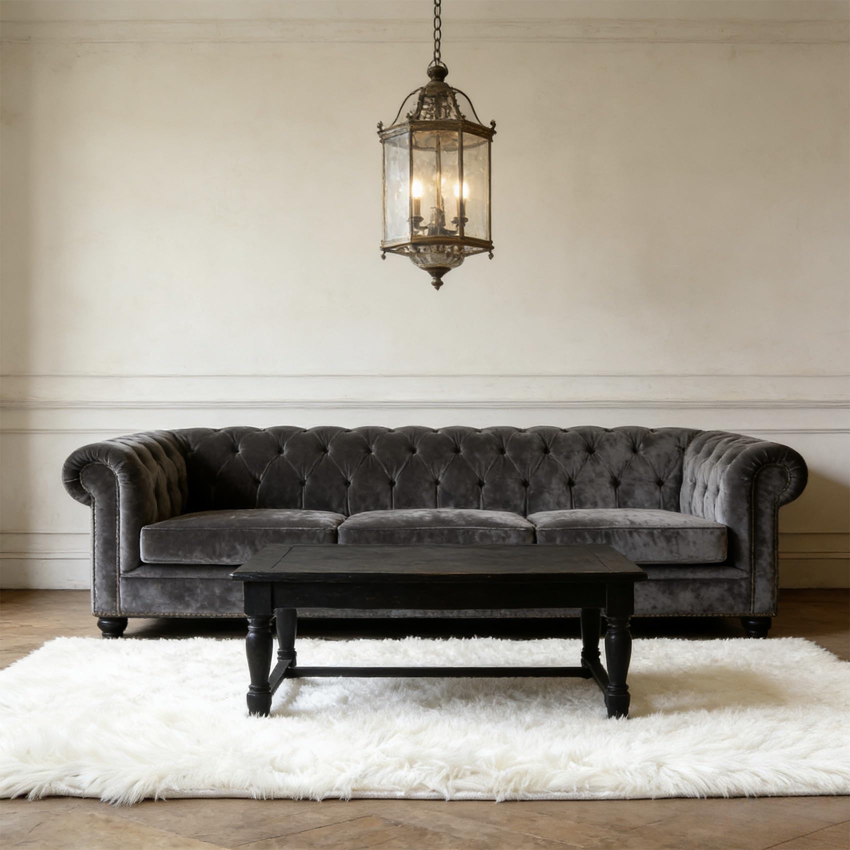 Tapis salon élégant en blanc pur avec finitions haut de gamme pour bureau