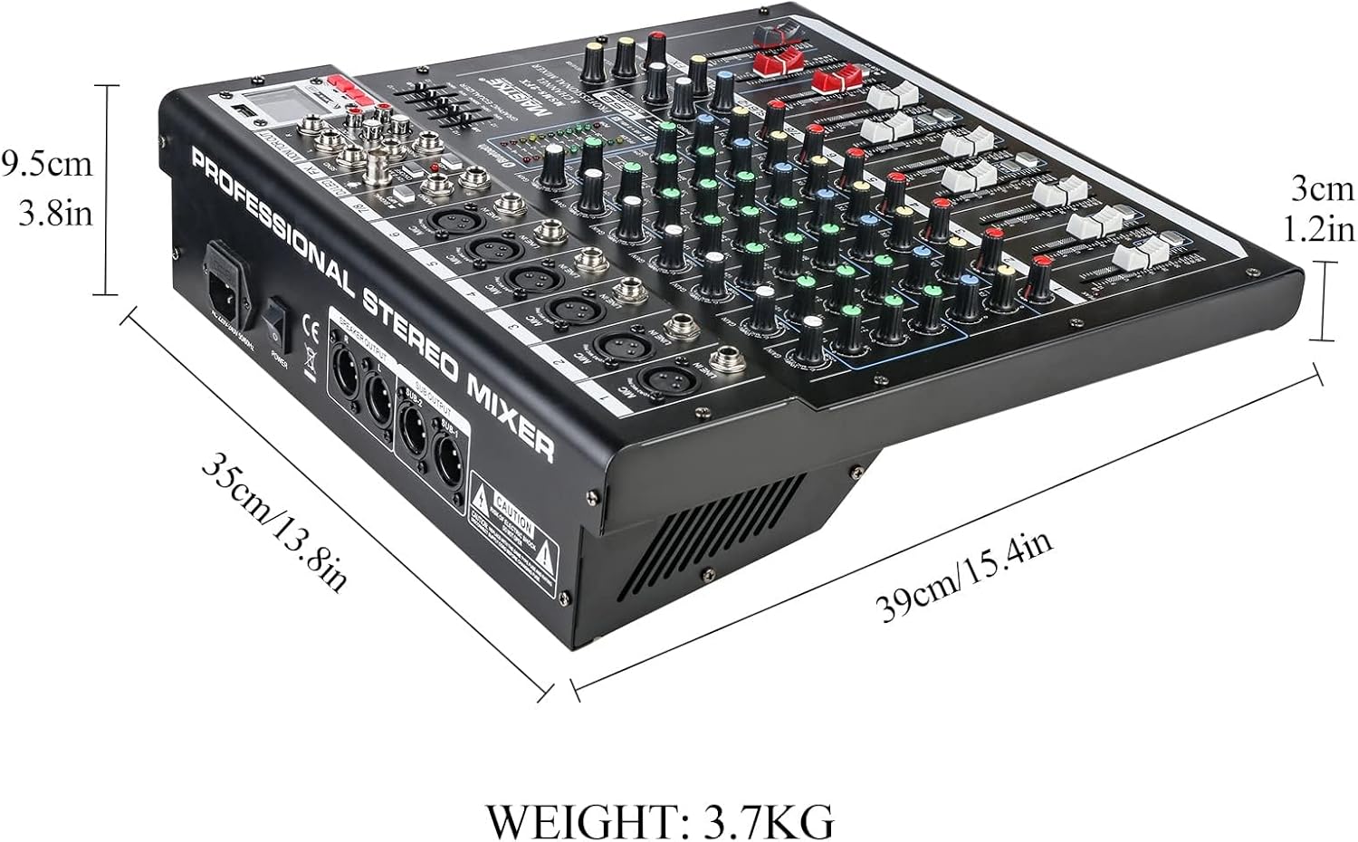 Jindaaudio MSM8 Mixer Dimensions