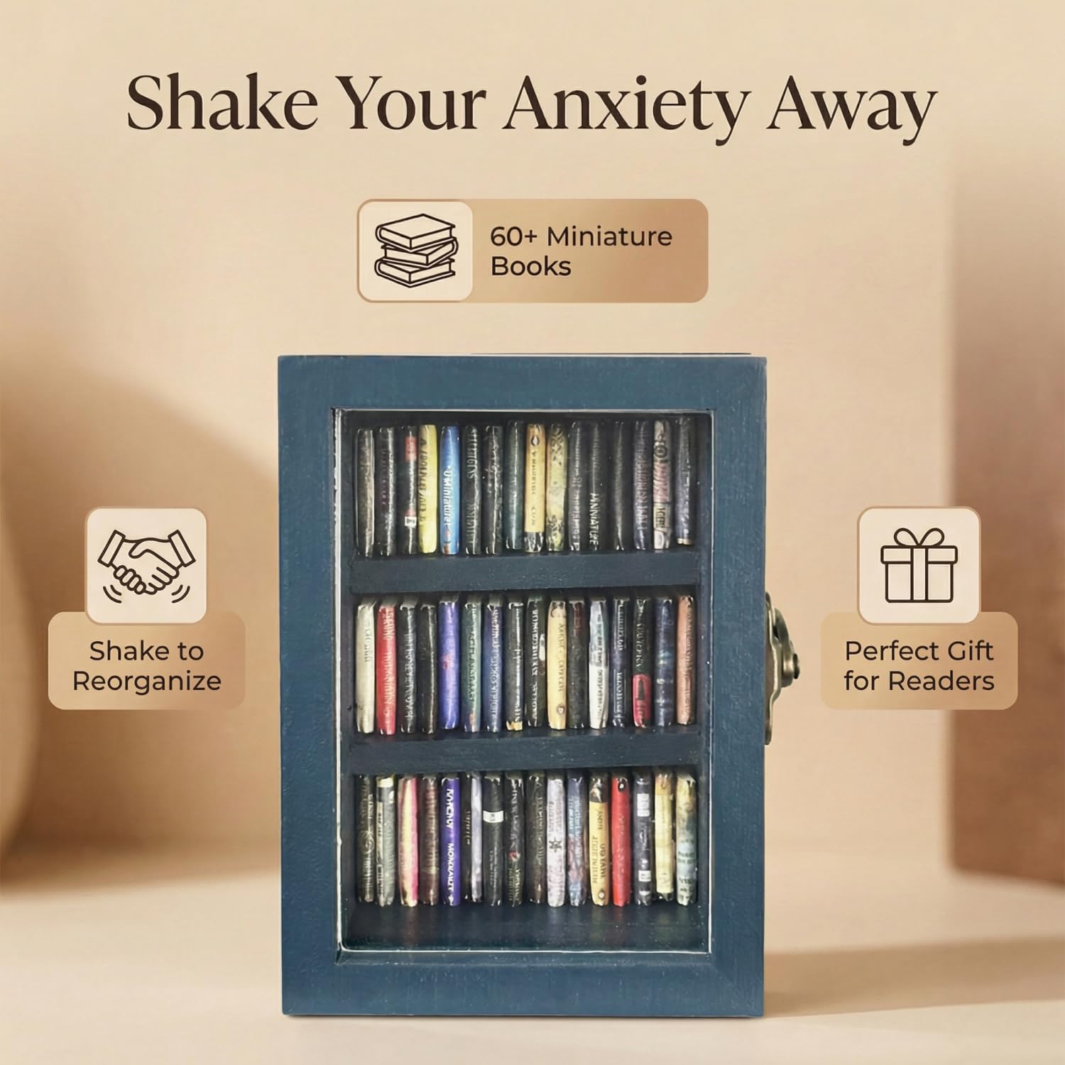 Amazon.com: SIHPTO Mini Wooden Bookshelf Desktop Decor Gift for