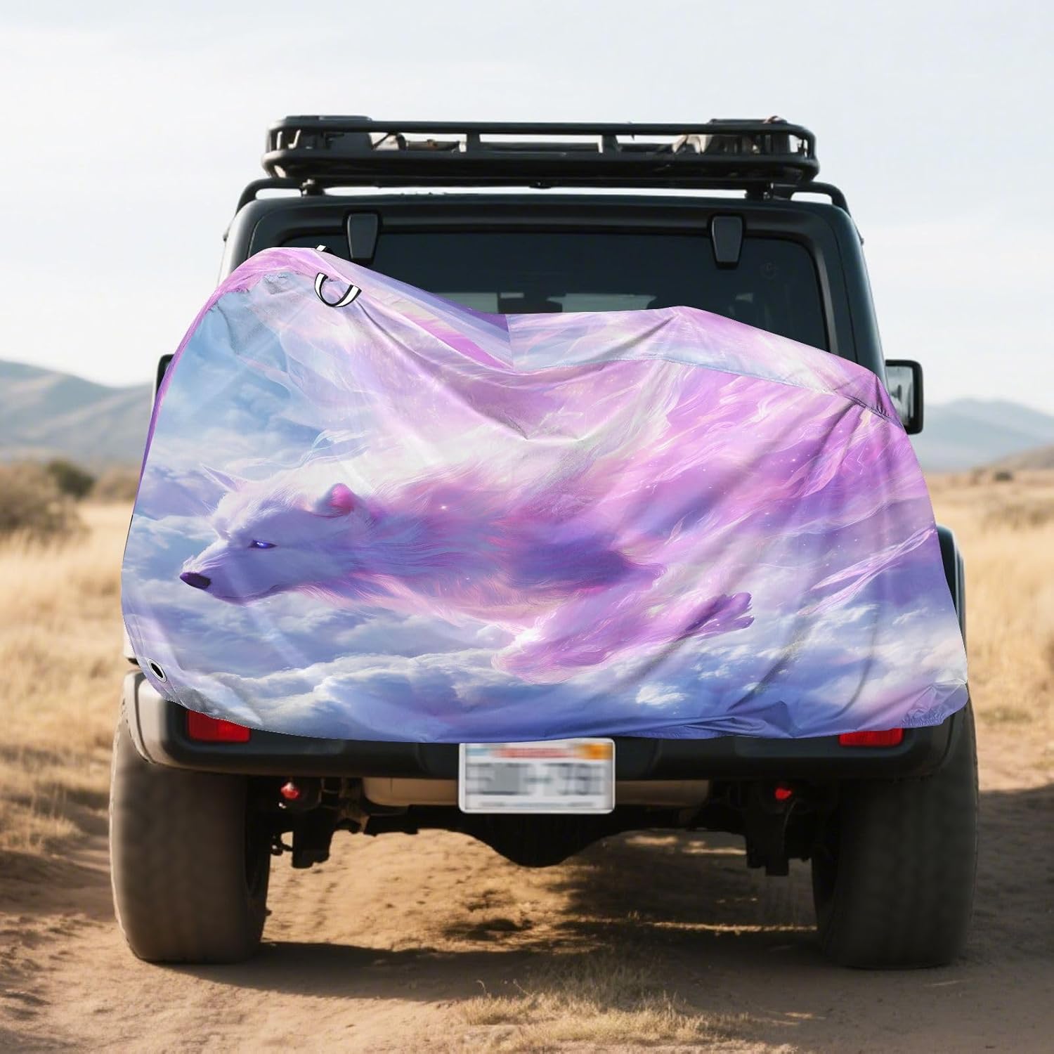 ALAZA Winged Wolf Bike Cover Waterproof Outdoor Ebike Bicycle Covers Tarp Protection for 1/2 Bikes, Sun UV Dust Wind Proof