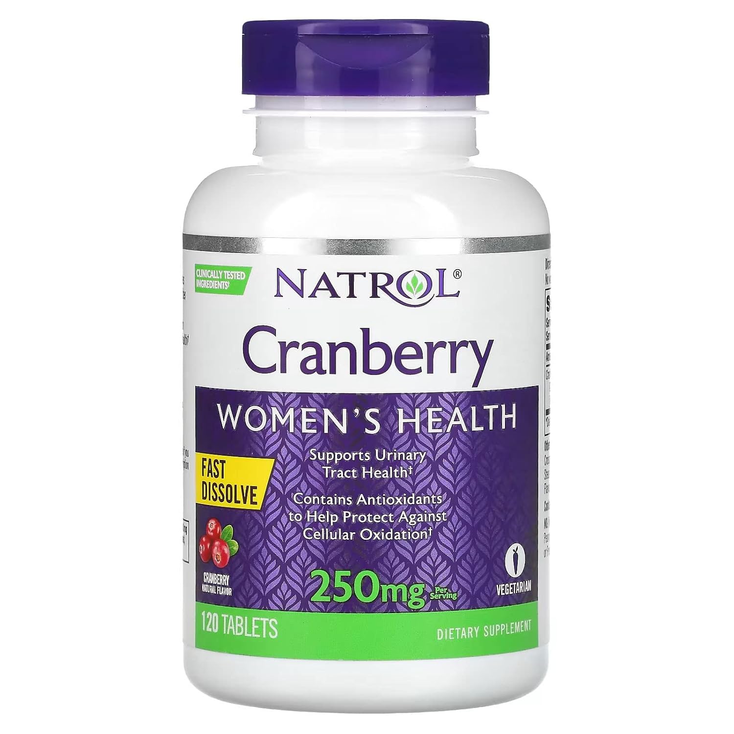 Natrol Cranberry Fast Dissolve Tablets, 250mg, 120 Count