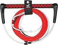 Vista 1 de Airhead Dyneema Thermal Wakeboard Rope, 4 Sections, 75-Feet, Red