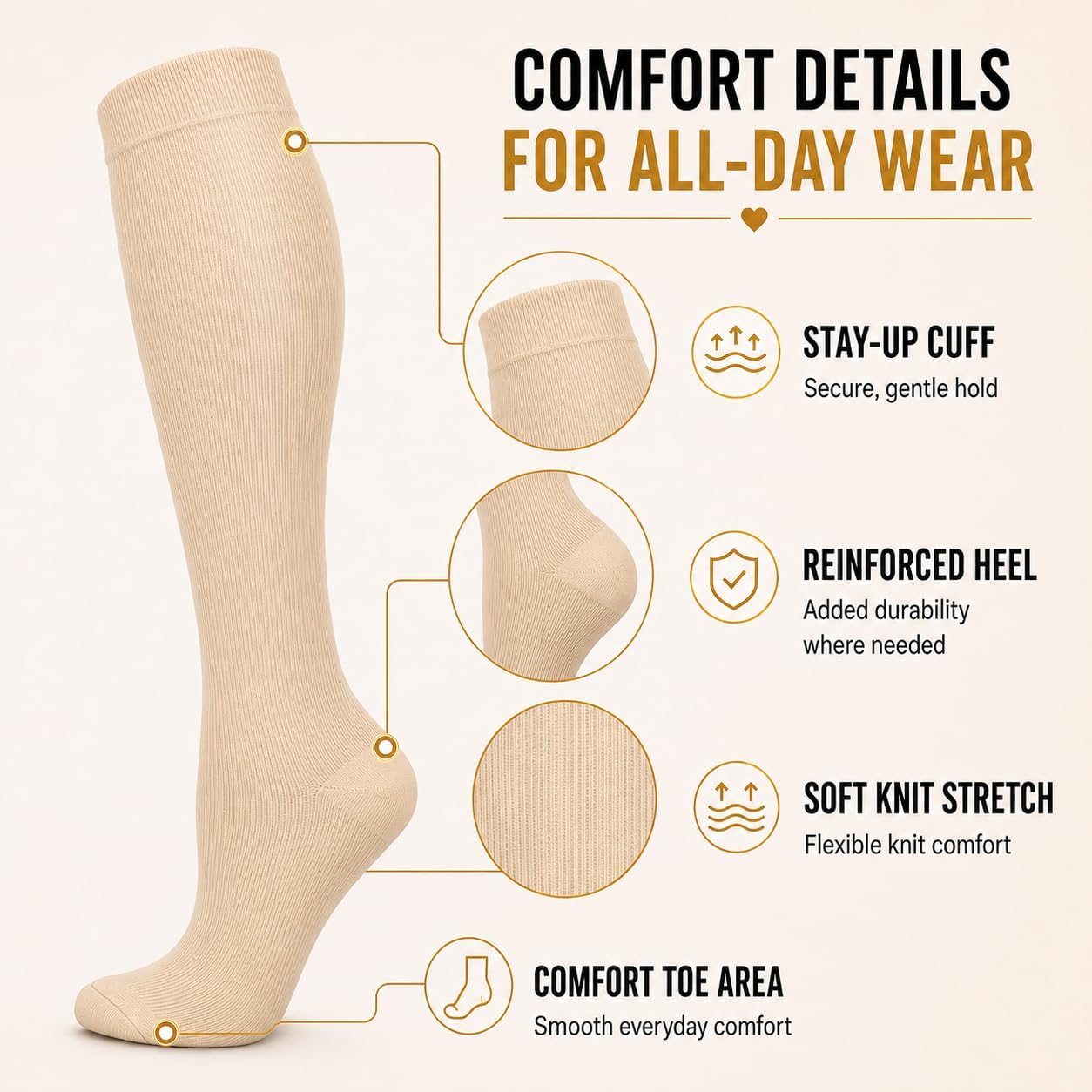 Aoliks Compression Socks for Women and Men 4 Pairs, Mild Support image 5