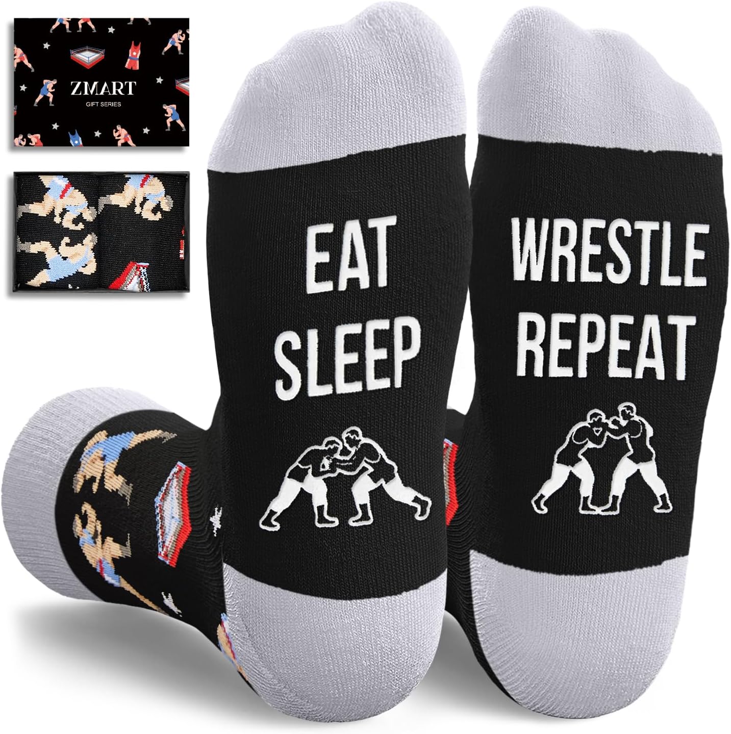 Zmart Sports Gifts for Men Women - Swim Climbing Yoga Gym Socks for Runner Skateboarder