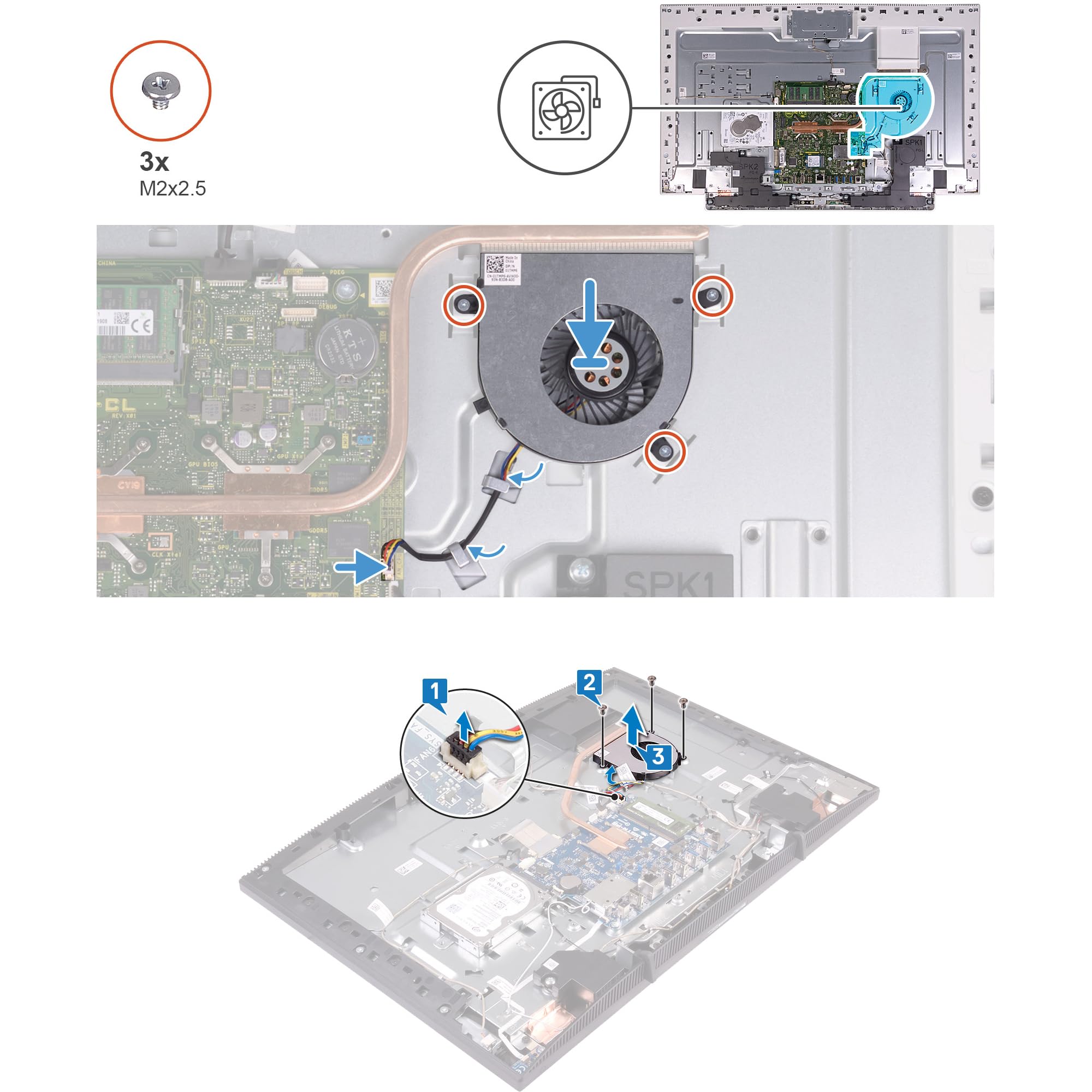 Amazon.com: Deal4GO CPU Cooling Fan 1TMP6 01TMP6 Replacement for