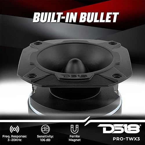 Miniatura 3 de DS18 PRO-TWX3 - Tweeter Super Bullet de 4 pulgadas, 480 vatios, 1.5 pulgadas, aluminio, 4 ohmios Vc, los tweeters PRO son los mejores en el mercado