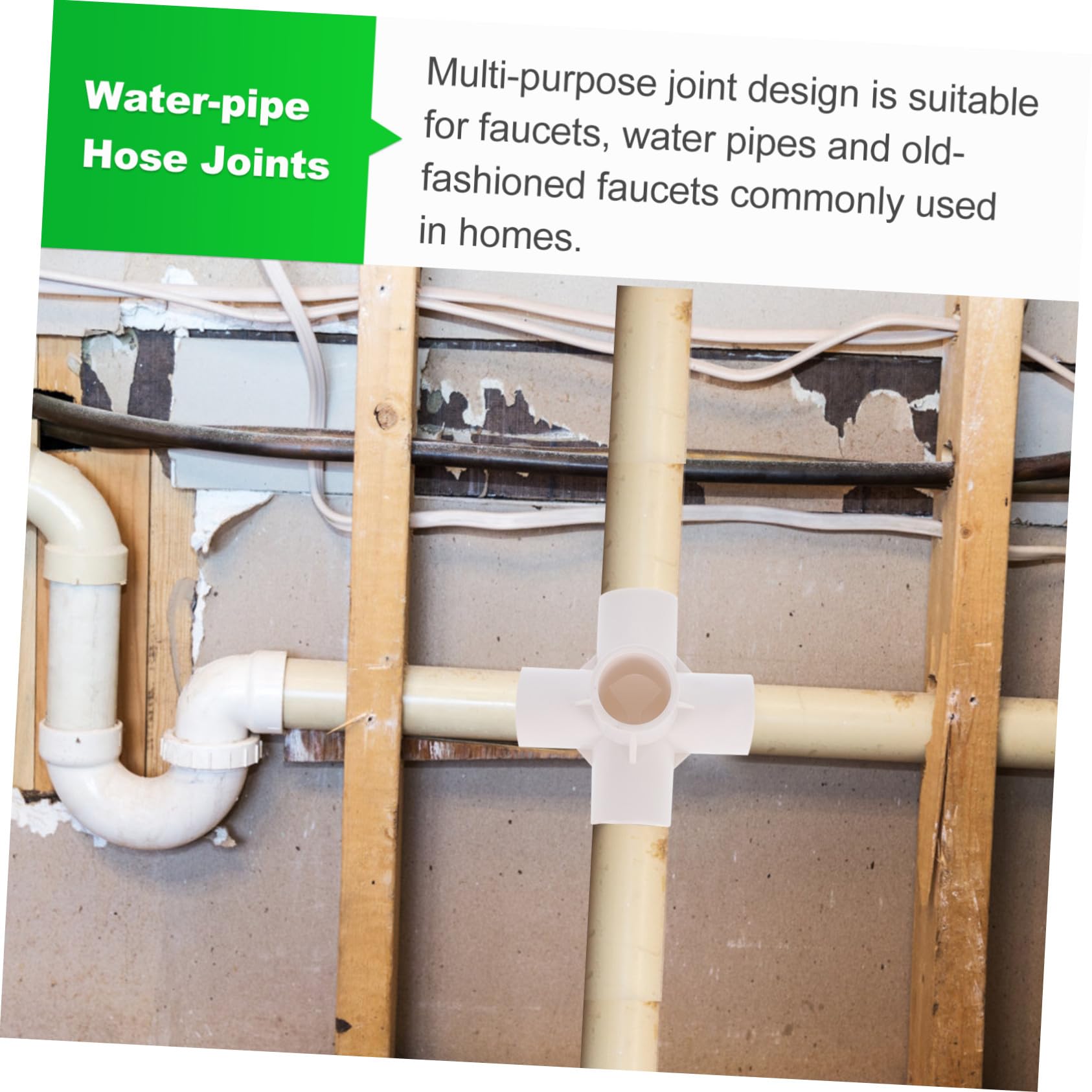 Gatuida 20 Pezzi Raccordi per Tubo Acqua in PVC 5 Vie Design Multifunzionale Facile da Usare per Riparazione e Sostituzione in Casa Bianco 20mm