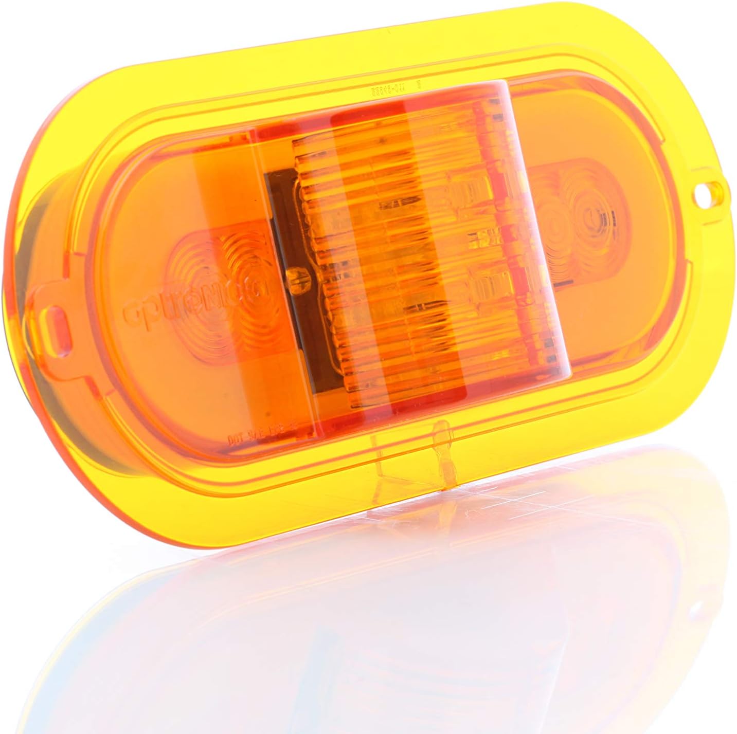 Optronics STL75AMFBP 6" Oval Sealed LED E Rated Mid Ship Turn Signal Light, Amber