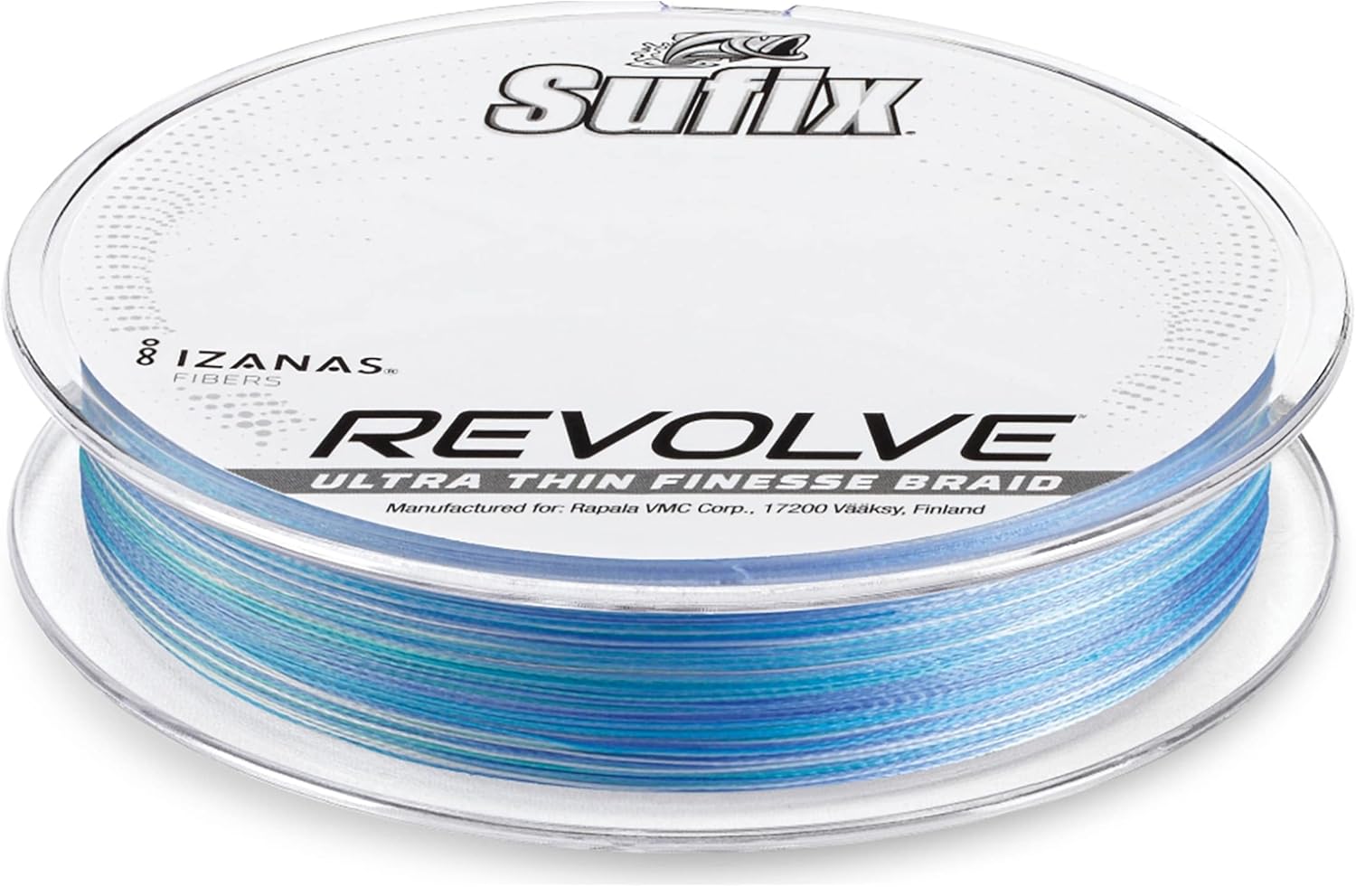 Sufix Revolve Braided Fishing Line, High-Performance Braid with Smooth Casting and Durability, Coastal Camo, 6 lb