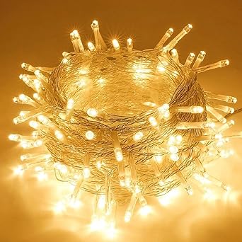 LED Fairy String Lights 12 Meter Warm White Copper Wire | Waterproof & Energy Saving Decorative Lights for Diwali, Home, Bedroom, Wedding, Balcony & Garden (Pack of 1)