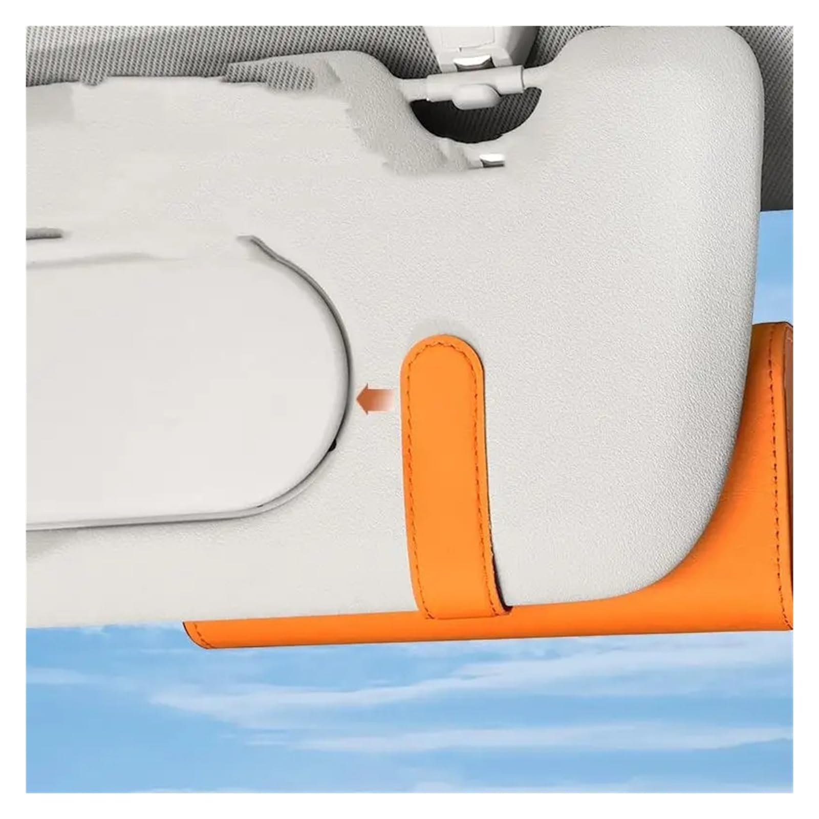 Contenitore Occhiali per Auto Supporto per Occhiali da Sole per Visiera per Auto Vista per in Pelle Custodia per Organizer con Chiusura Magnetica Nascosta(Red)