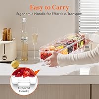 Vista 8 de Lifewit Juego de 2 Piezas para Servir Tacos para Fiestas con 5 Contenedores (2.5 Tazas) y Componentes, Organizador Grande de Condimentos