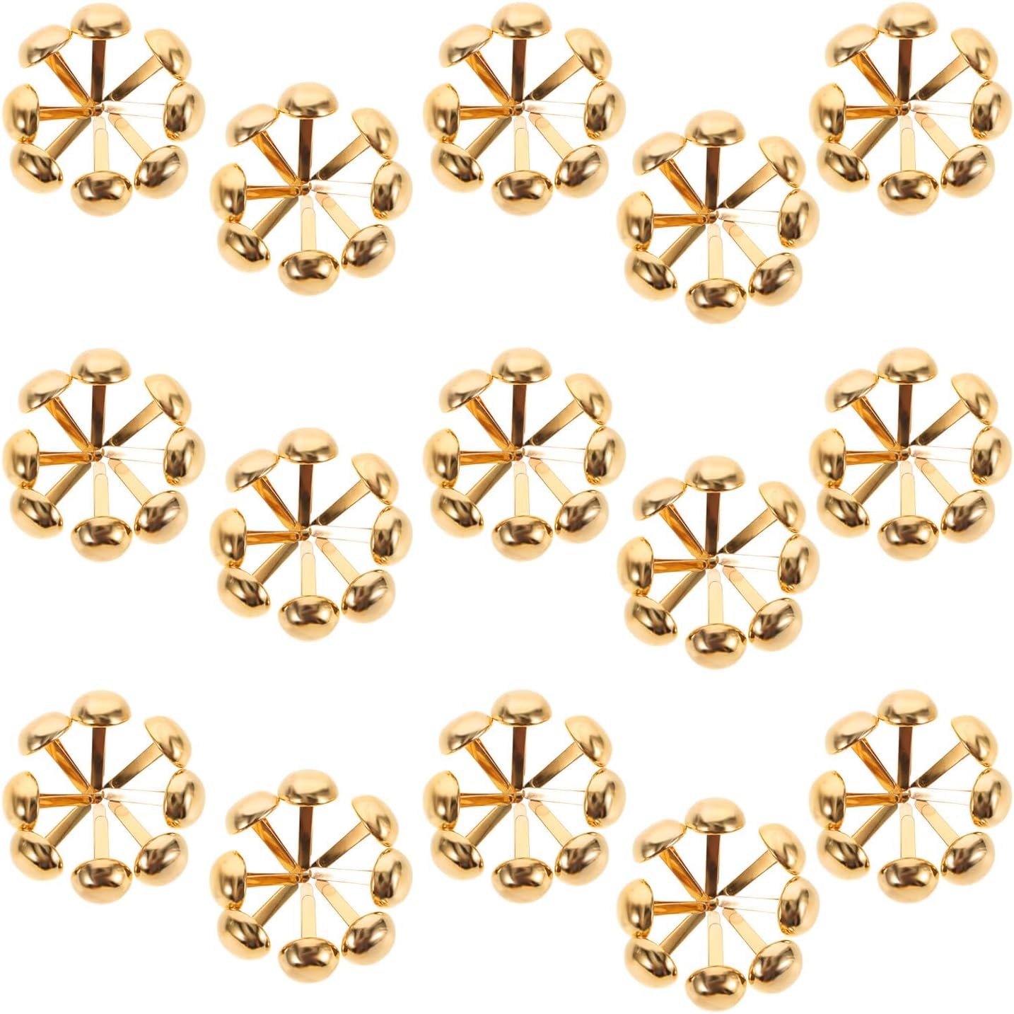 Head Mushroom Brads 100pcs Iron Fasteners for DIY Crafting