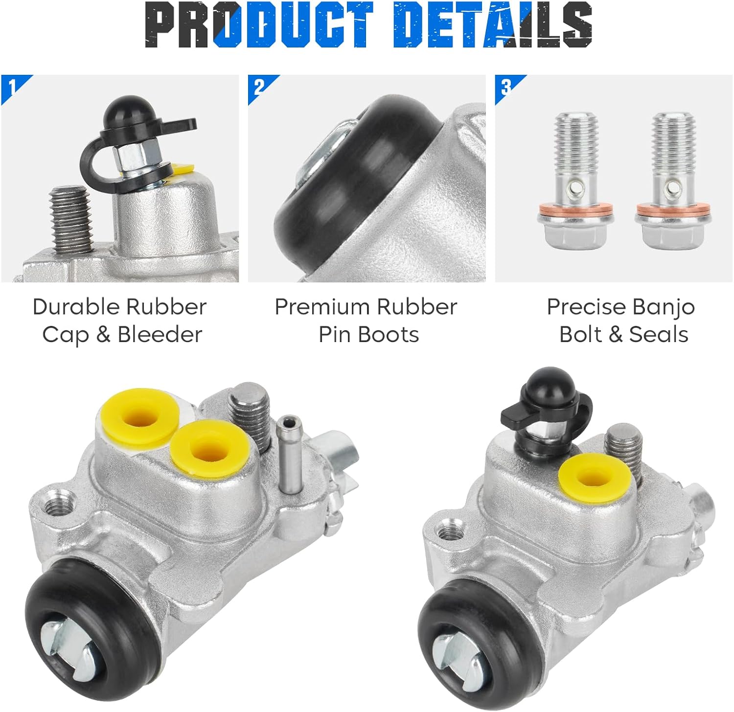 Front Brake Wheel Cylinders Fit for Honda Foreman 400 450 4x4 ES S TRX400 TRX450 1998 1999 2000 2001 2002 2003 2004 45330-HN0-A01 45370-HN0-A01 - Full Set Left & Right ATV Drum Brakes