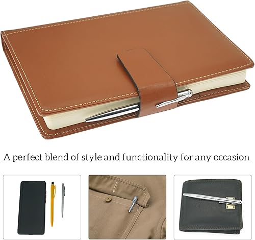 Miniatura 6 de ESSSO Paquete de 2 mini bolígrafos con 5 recambios de bolígrafo y bolsa para bolígrafo, mecanismo de recarga giratorio, bolígrafo de bolsillo de