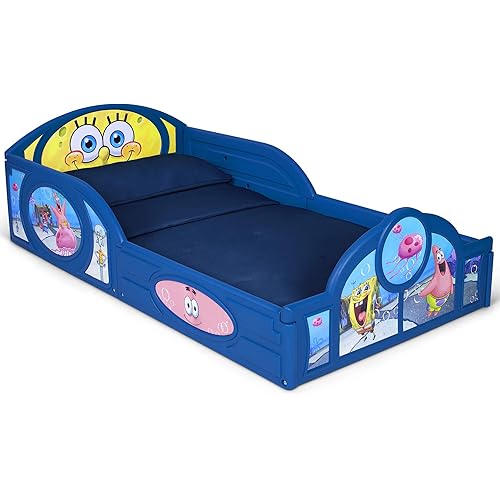 Delta Children Spongebob Squarepants Plastic Sleep and Play Toddler Bed