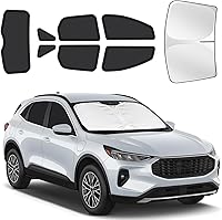 Vista 33 de Parasoles para ventanas de auto para bebé, 4 unidades de 20 x 12 pulgadas, adherencia estática, cubiertas para ventanas laterales, frontales