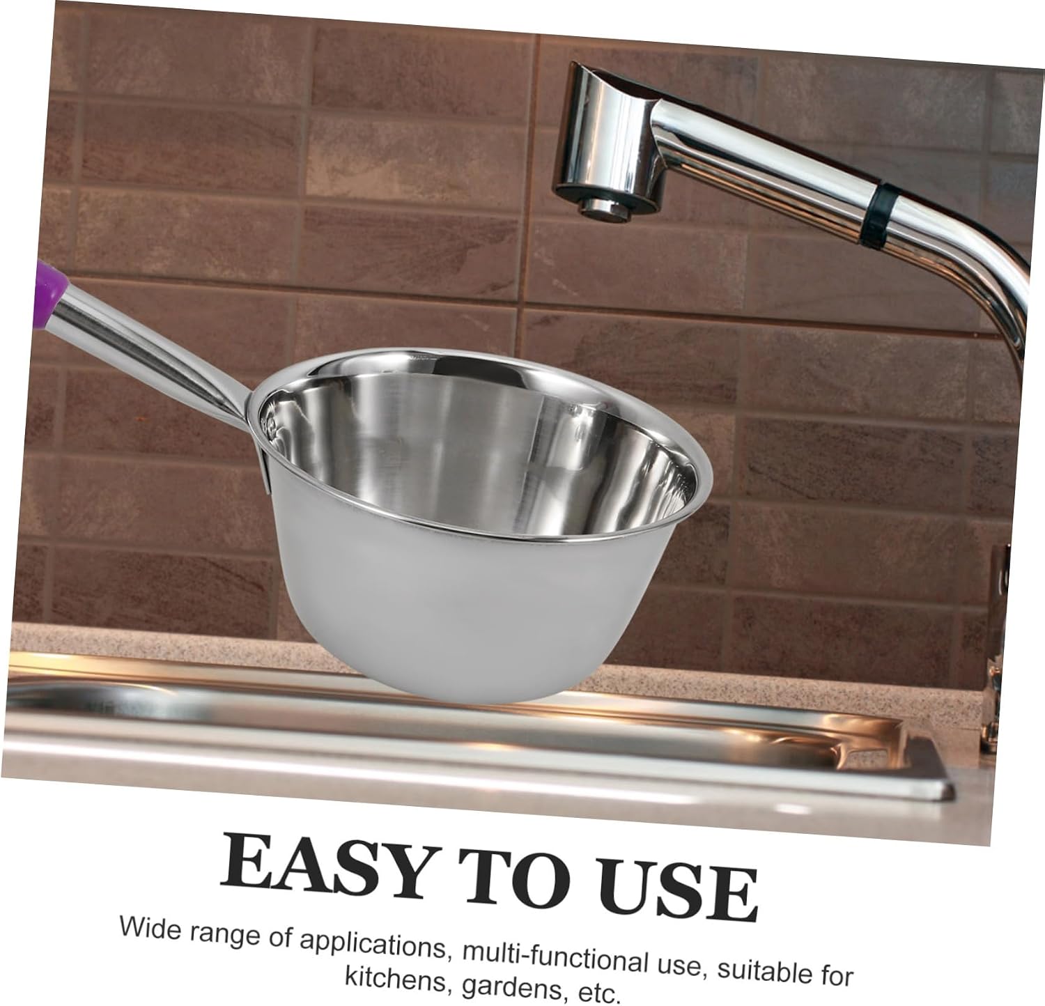 Water Ladle Hook Stainless Steel Set Long Handle with 3pcs image 5