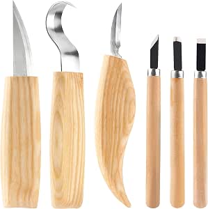 BUIYLV 6-Piece Wood Whittling Kit