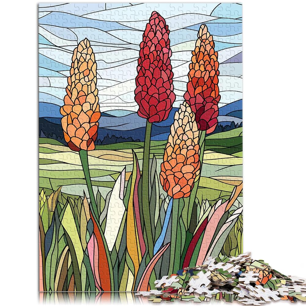 Fiori in vetro colorato Puzzle 2000 pezzi per adolescenti Gioco impegnativo e gioco in famiglia perché è ideale come regalo per tutta la famiglia 70x100cm