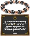 PEALICIOUS Bracelet en cuivre pour femmes et hommes, 6MM Bijoux de cuivre comme cadeaux d'anniversaire, Dainty Cooper Bracelets magnétiques Pulsera De Cobre para Mujer comme cadeaux de parents Bijelles d'Anniversaire pour elle