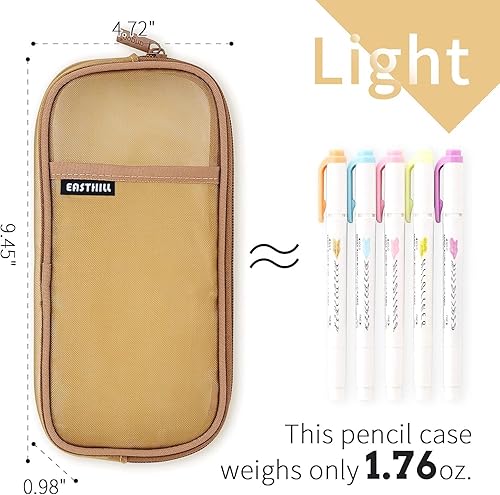 Vista 32 de EASTHILL - Estuche para lápices de malla con cremallera. Transparente para uso como bolsa de maquillaje, de cosméticos o multiusos, para la escuela