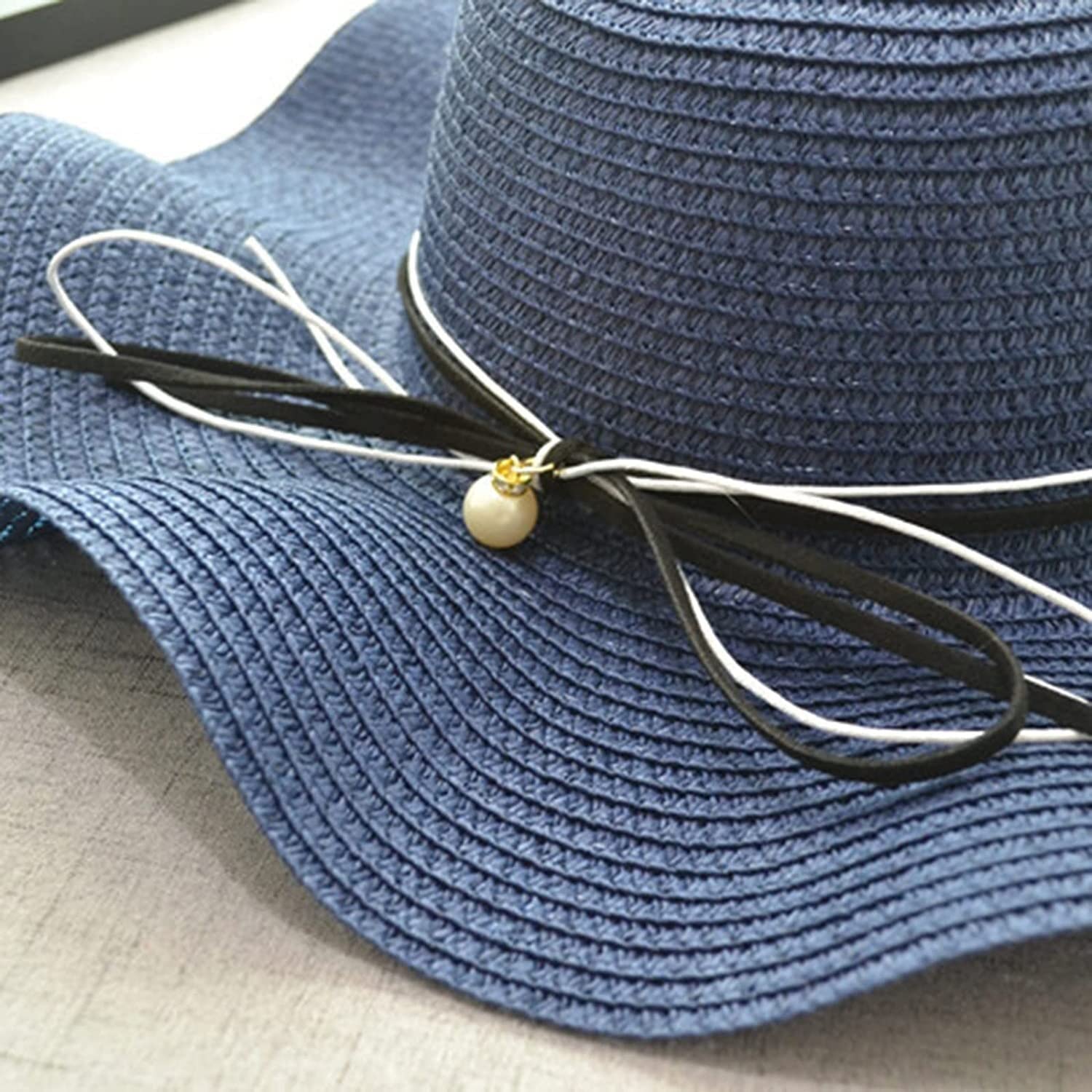 Cappello da Viaggio Cappelli per La Protezione Solare per Il Sole da Donna Cappello di Paglia Largo Estivo Spiaggia Pieghevole per Vacanze Estive